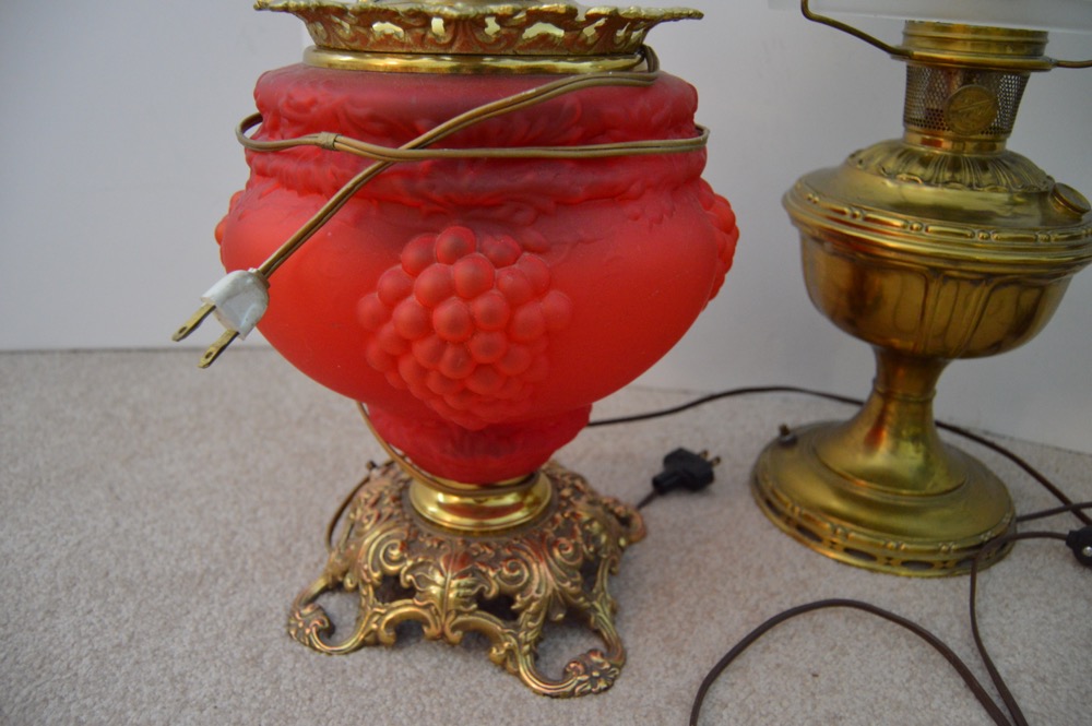 Three Hurricane Lamps