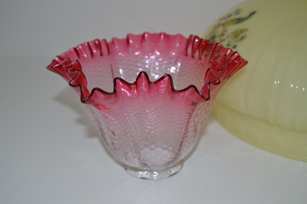 Three Hurricane Lamp Shades