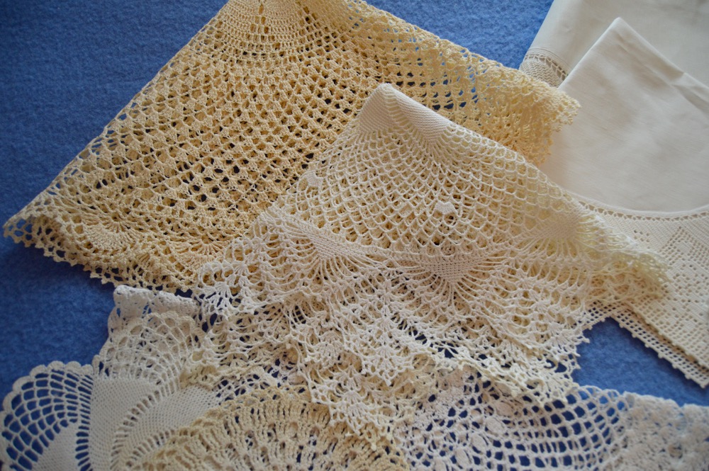 Vintage Doilies and Hand-Tatted Items