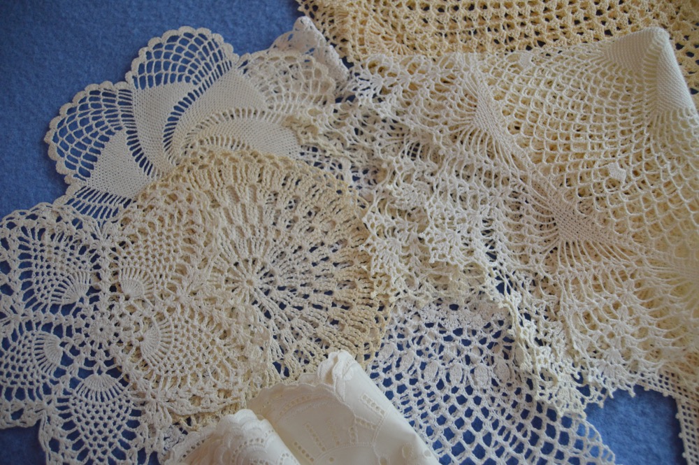 Vintage Doilies and Hand-Tatted Items