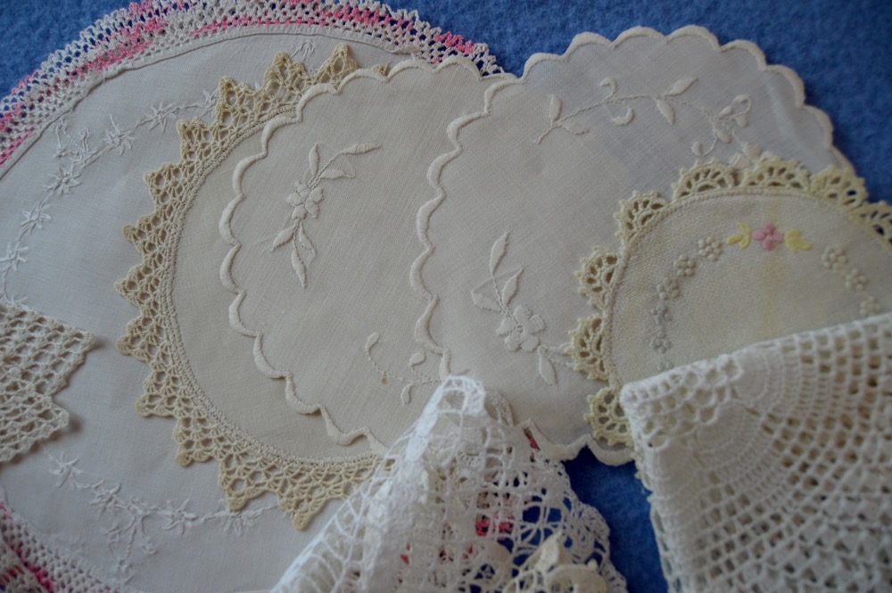 Vintage Doilies and Hand-Tatted Items