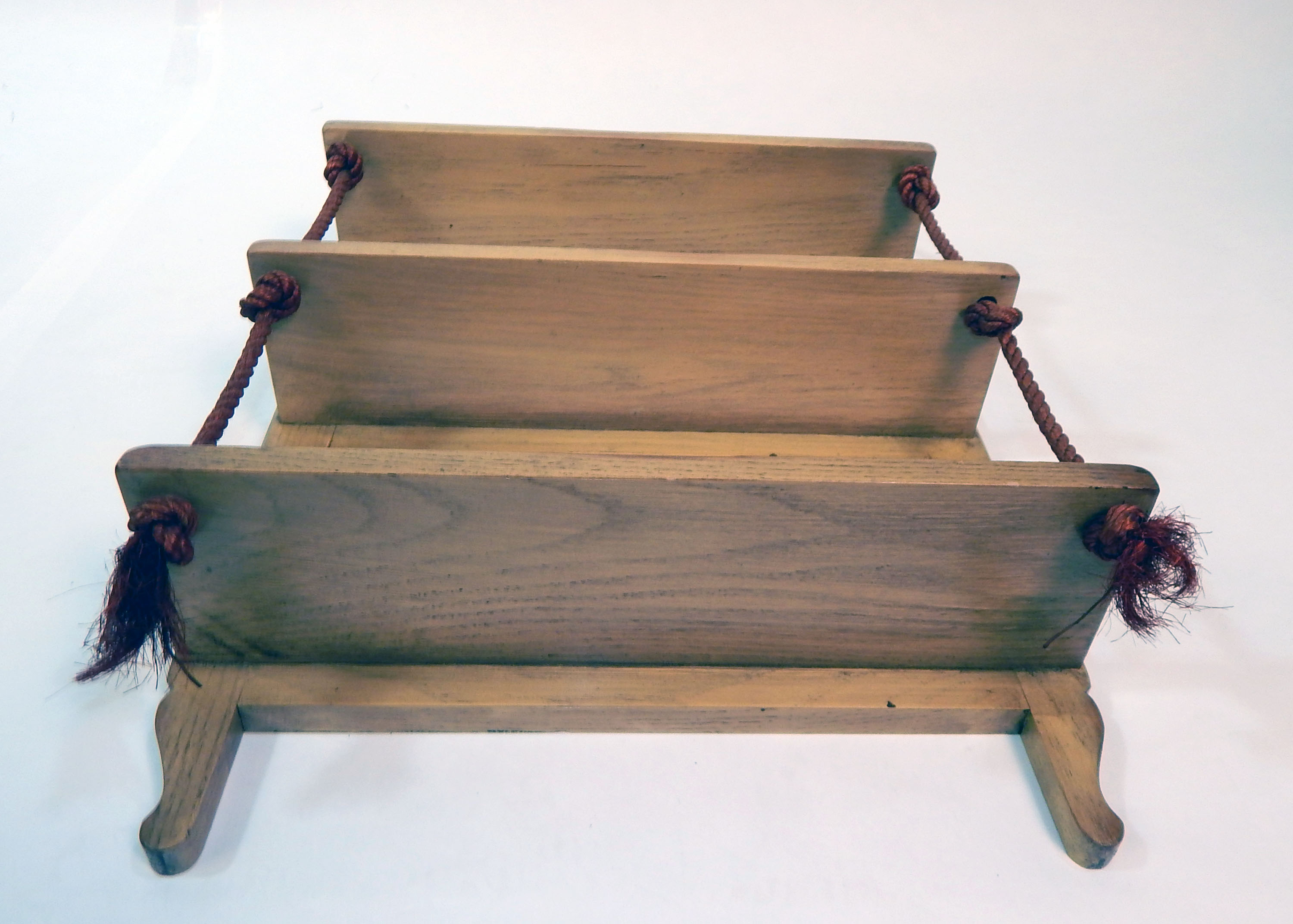 Vintage Romweber Viking Oak Hanging Accent Shelves
