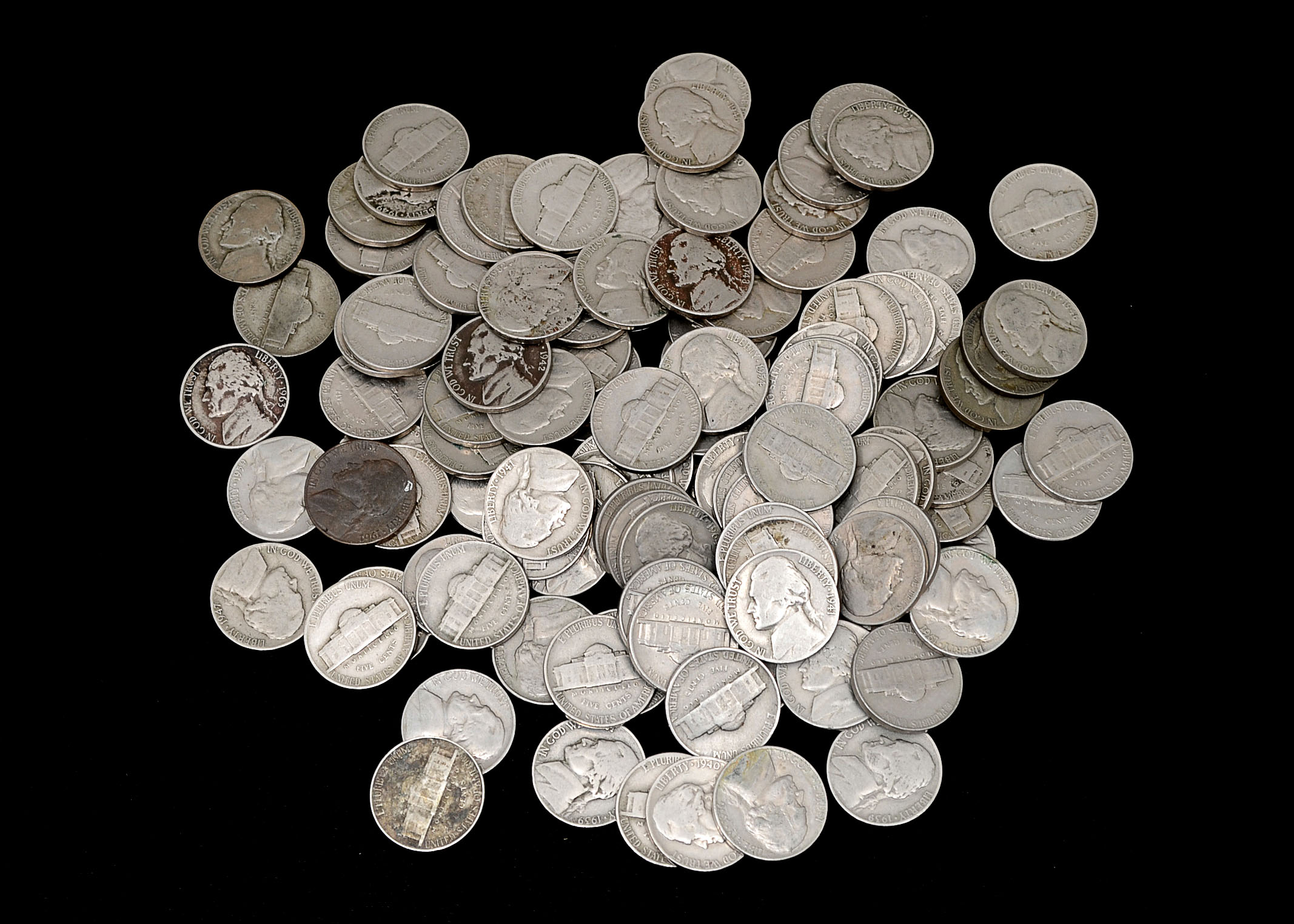 Group of (110) Jefferson Nickels