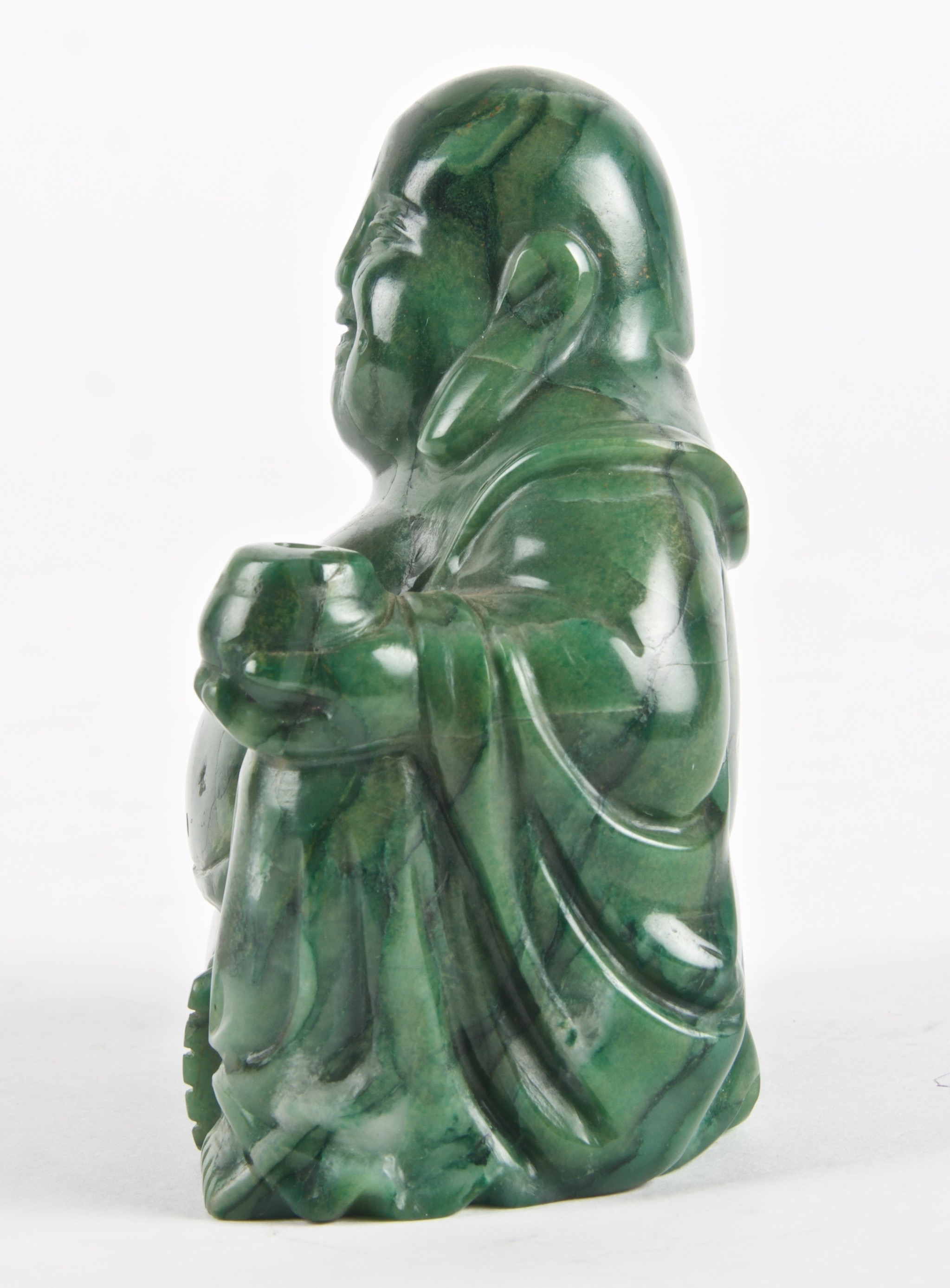 Laughing Buddha Nephrite Jadeite Sculpture