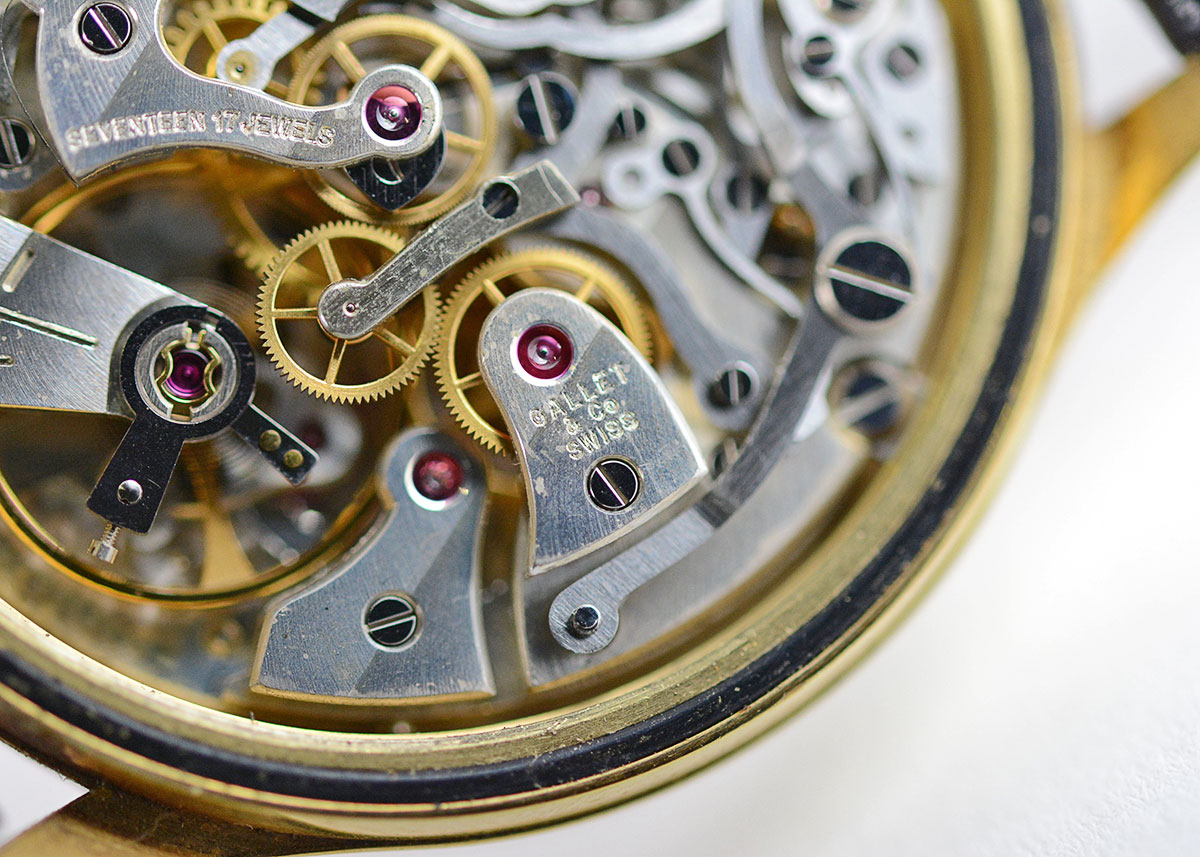 Gallet MultiChron 12 Military Gold Filled Wrist Watch