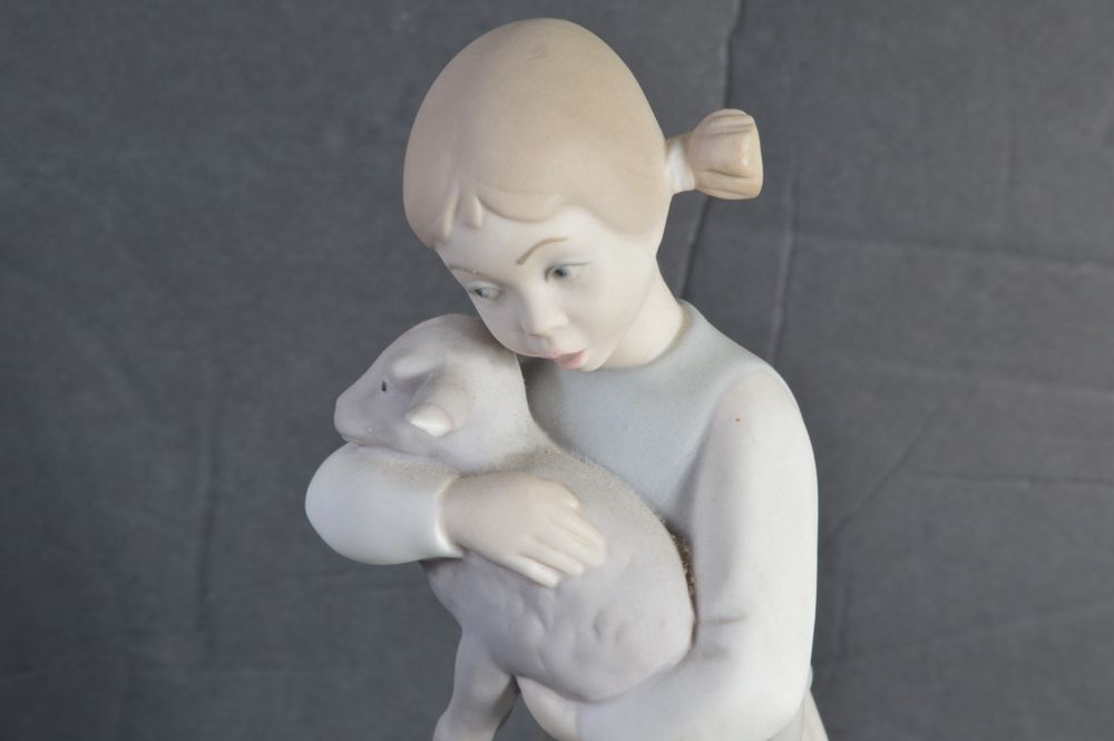 Lladro "Girl with Lamb" Figurine