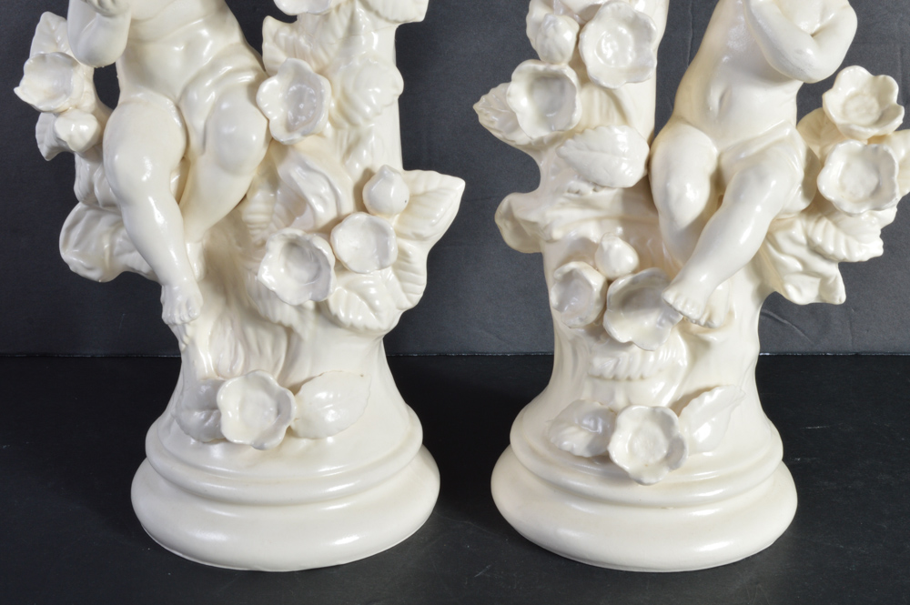 Pair of Holland Cherubic Candle Holders