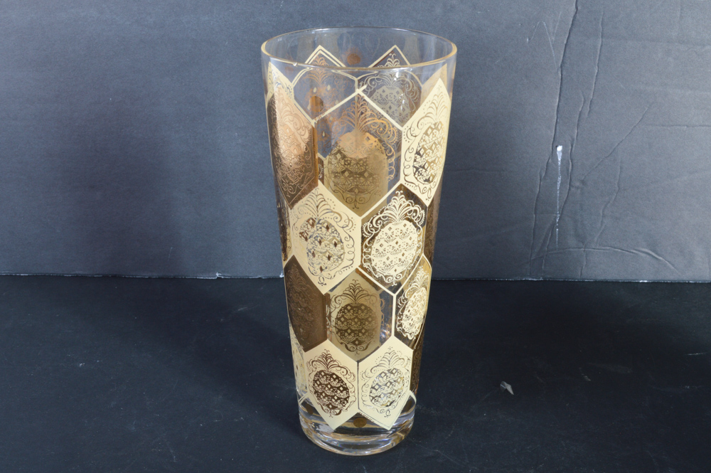 Mid-Century Decanter and Three Glasses