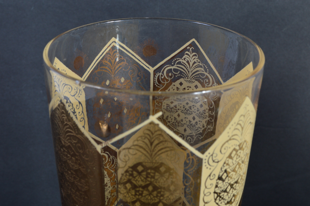 Mid-Century Decanter and Three Glasses