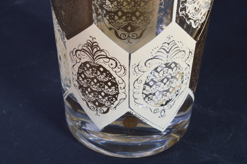 Mid-Century Decanter and Three Glasses