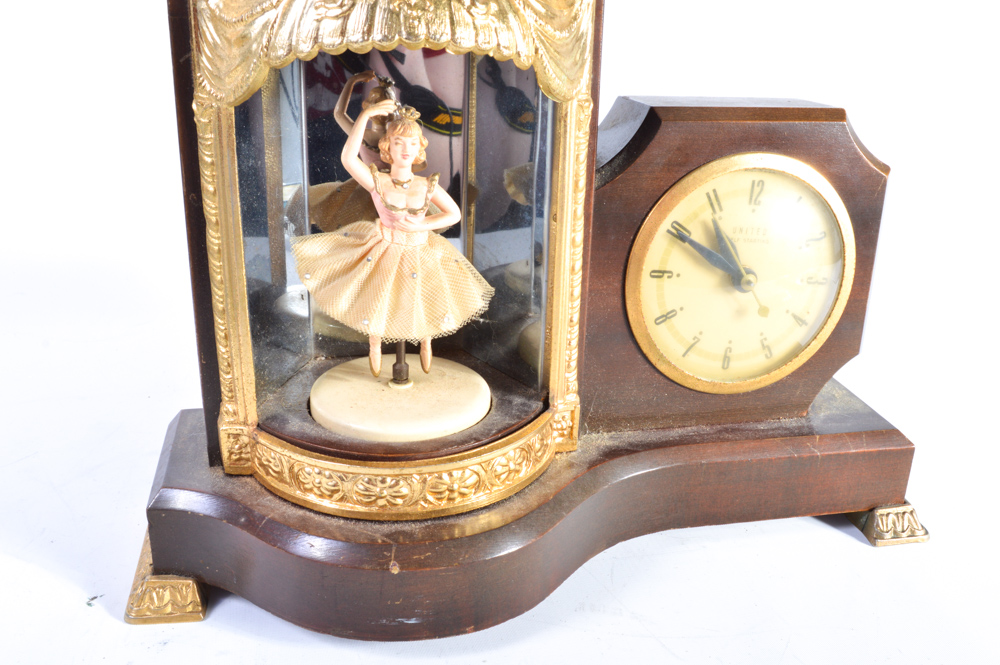 United Self-Starting Ballerina Clock