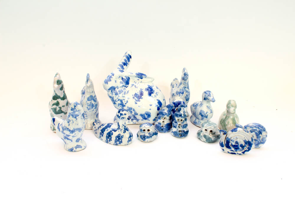 Collection of Bybee Pottery Animal Figurines