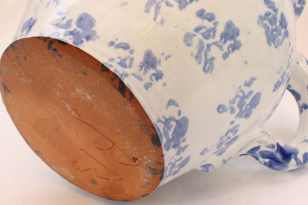 Bybee Pottery Blue Spongeware Pitchers
