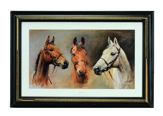 S. L. Crawford Print of Horse Portraits "We Three Kings"