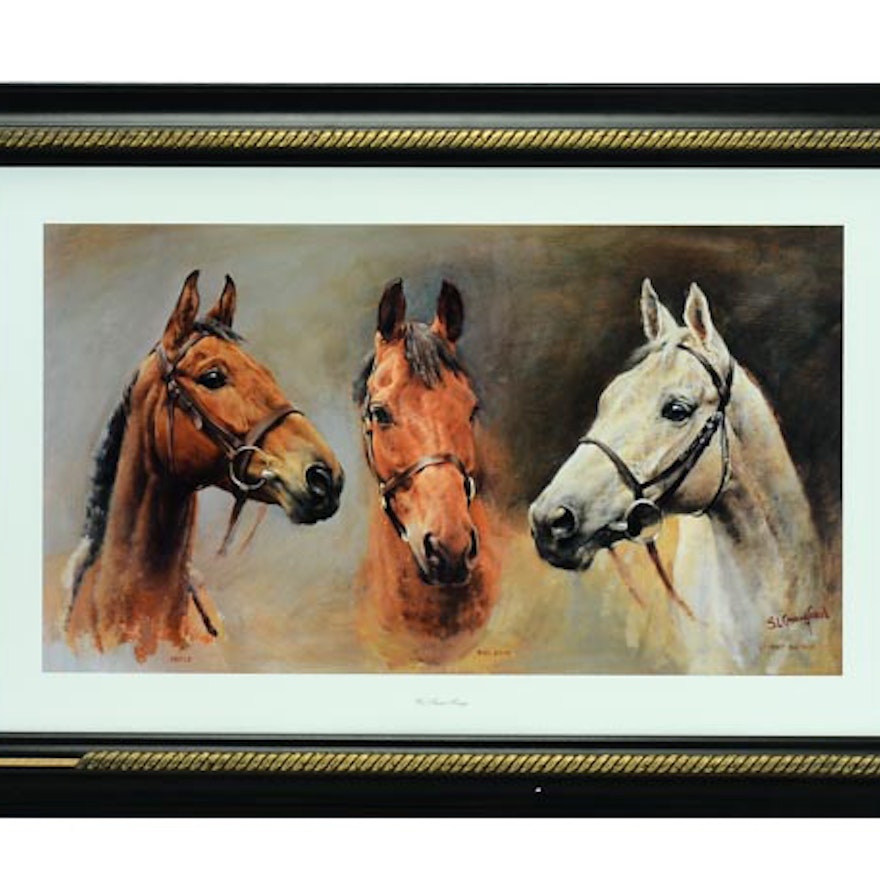 S. L. Crawford Print of Horse Portraits "We Three Kings"
