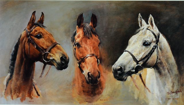 S. L. Crawford Print of Horse Portraits "We Three Kings"
