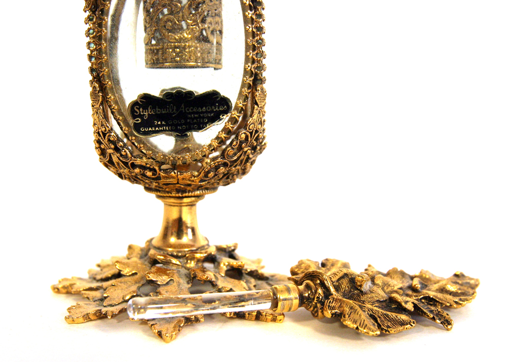 Vintage 24 Karat Gold Plated Perfume Bottle