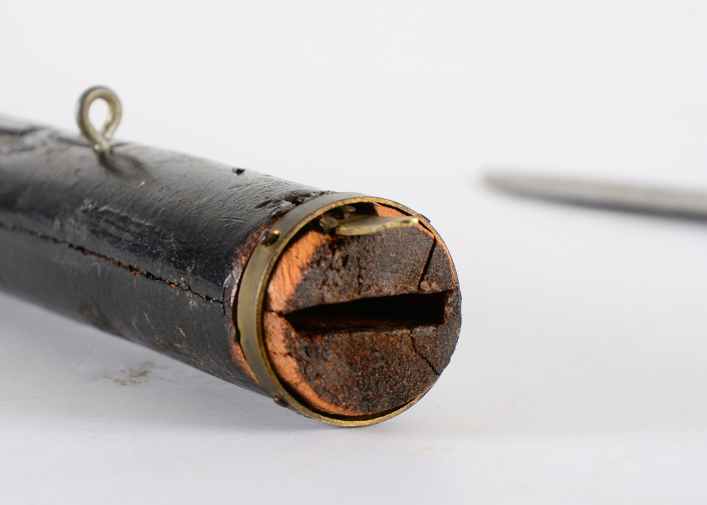 Vintage Ebonized Exotic Wood Sword Cane