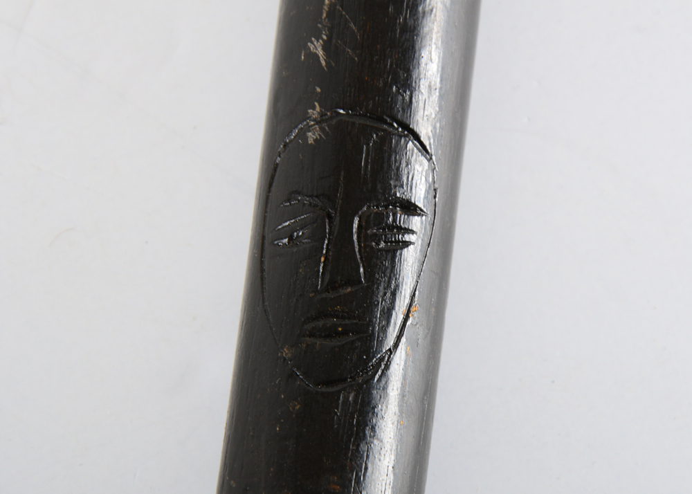 Vintage Ebonized Exotic Wood Sword Cane