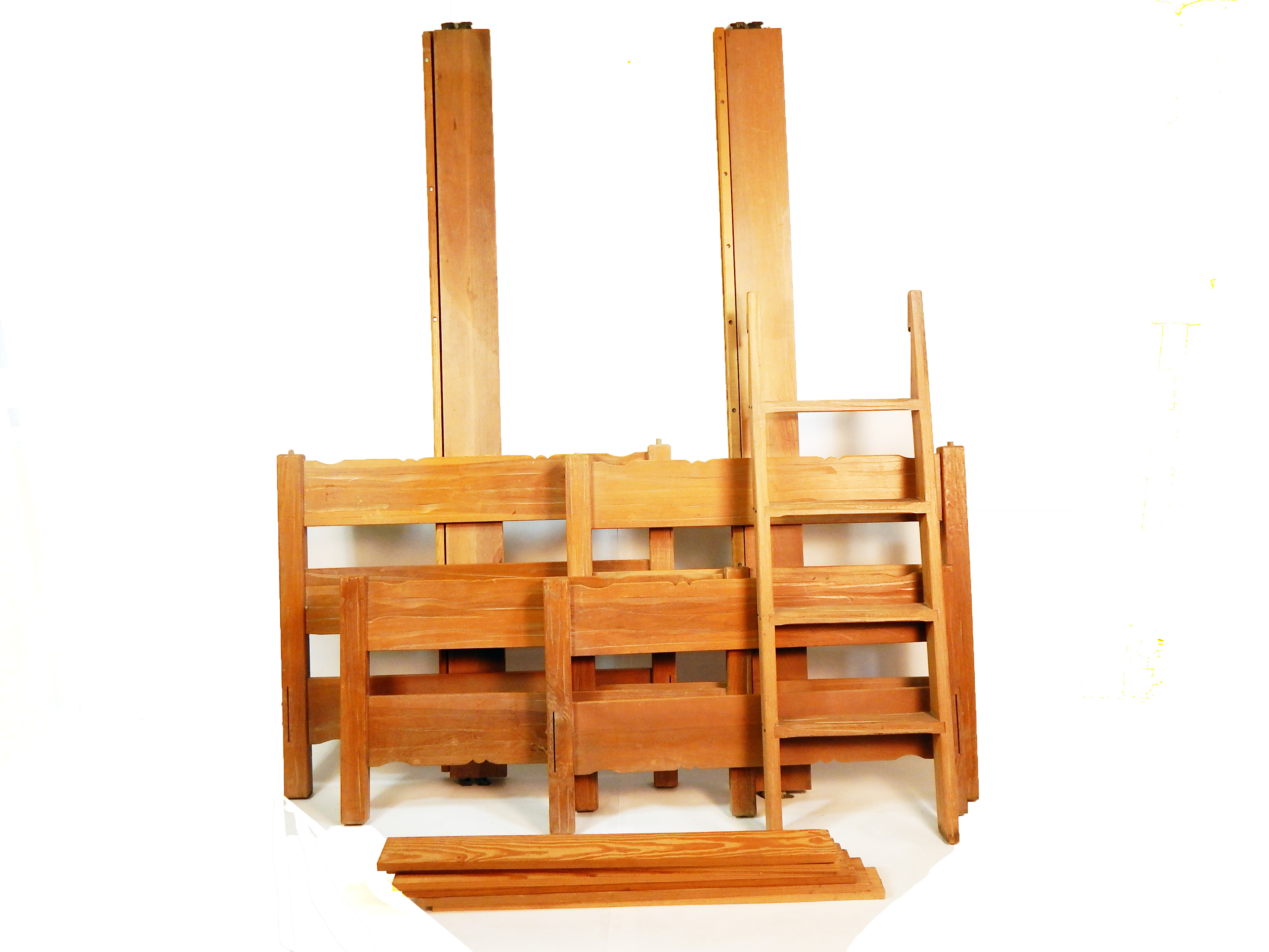 Vintage Ranch Oak Twin Bunk Beds
