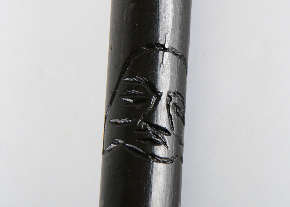 Vintage Ebonized Exotic Wood Sword Cane