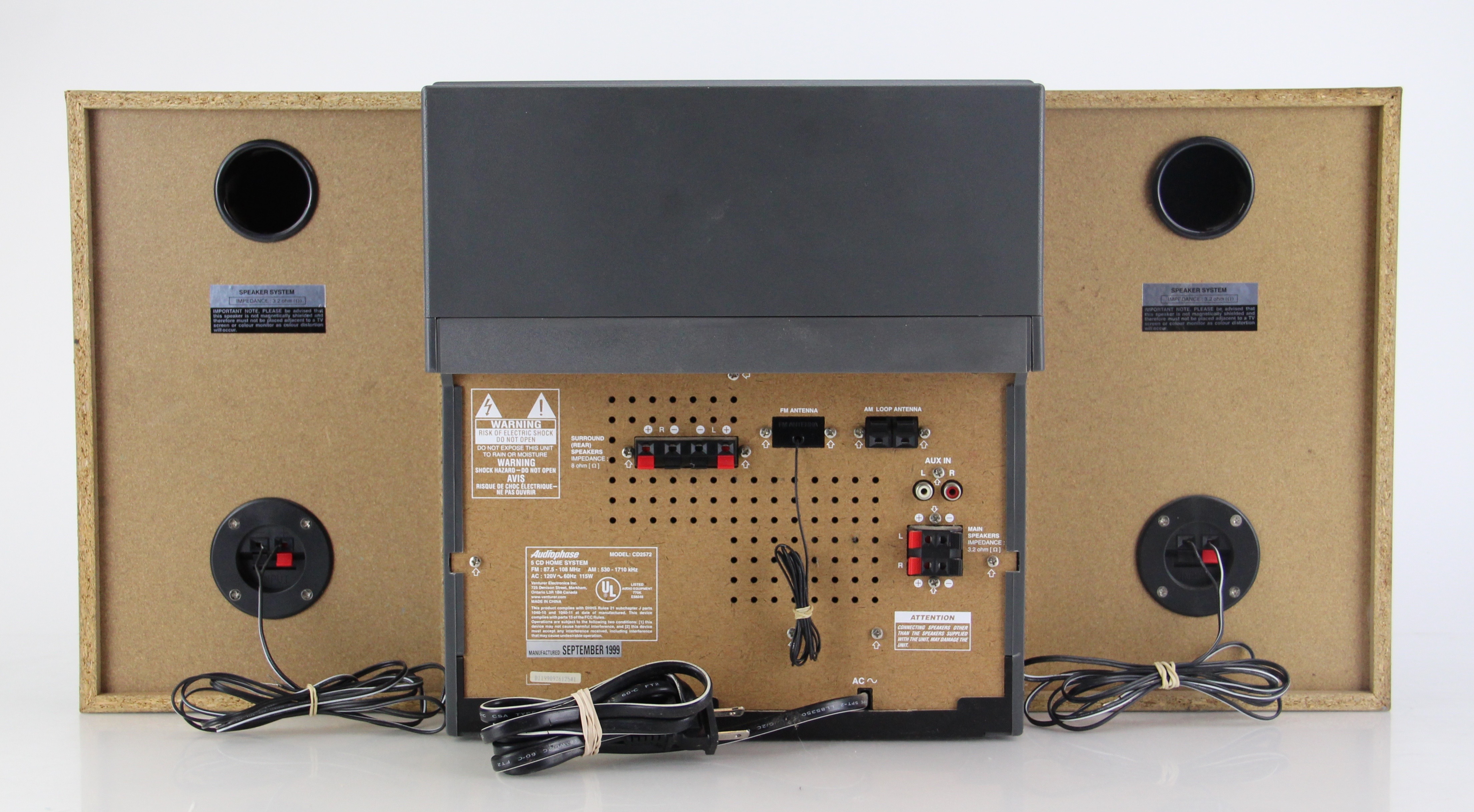 Audiophase 5-CD Disc Changer Stereo with Speakers