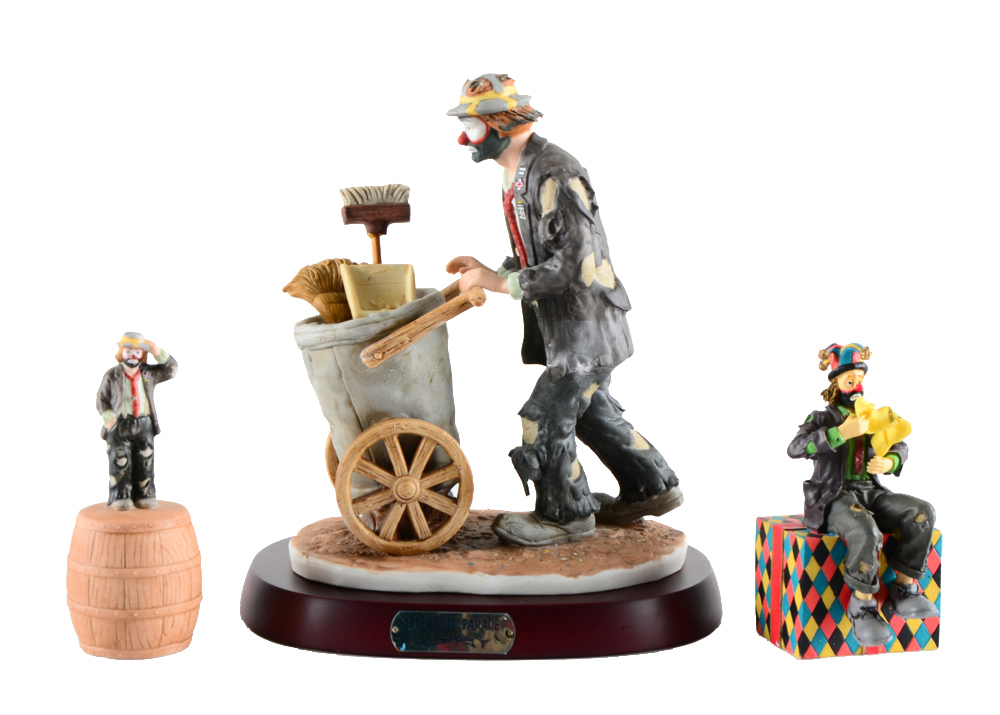 Collection of Emmett Kelly Jr. Clown Figurines