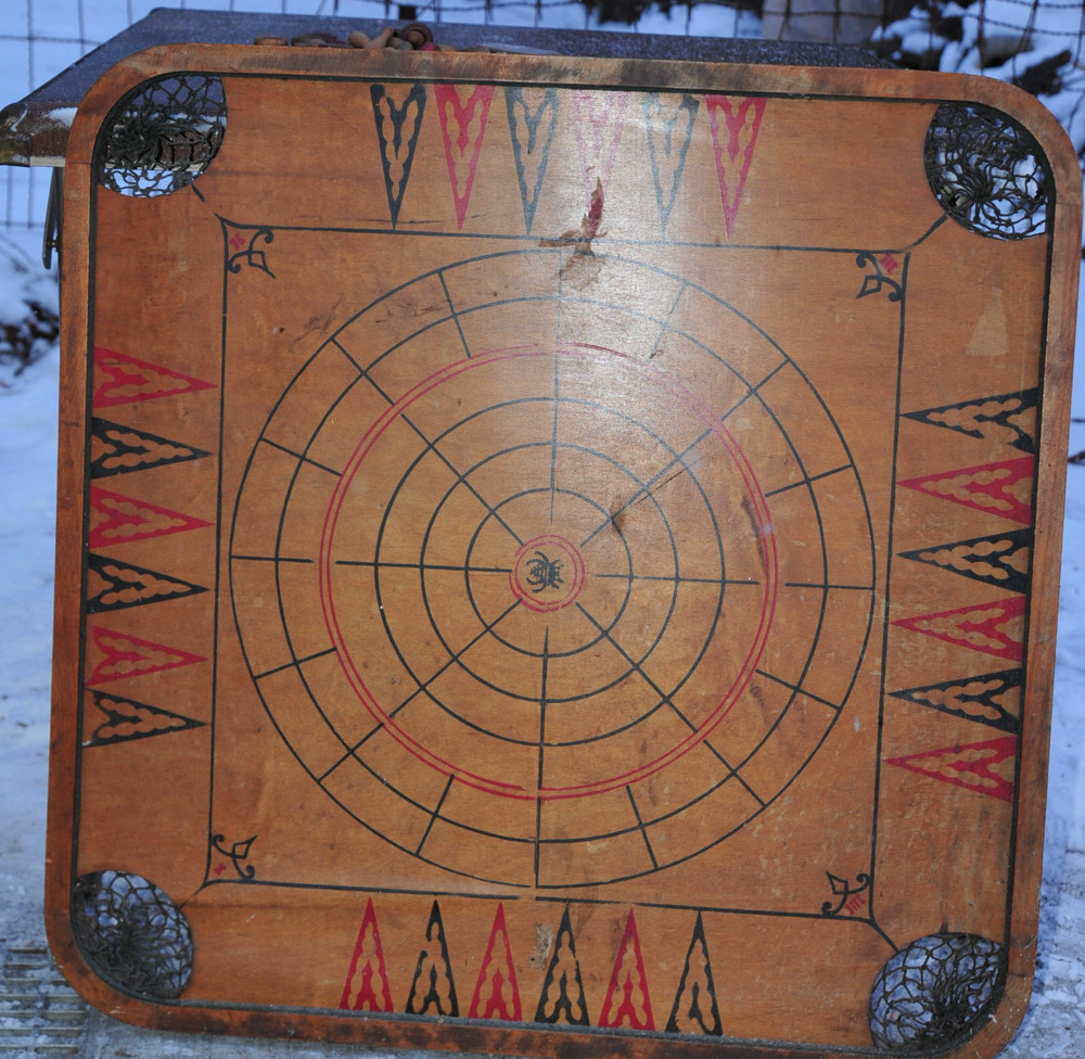 Vintage Carrom Game Board With Samsonite Card Table