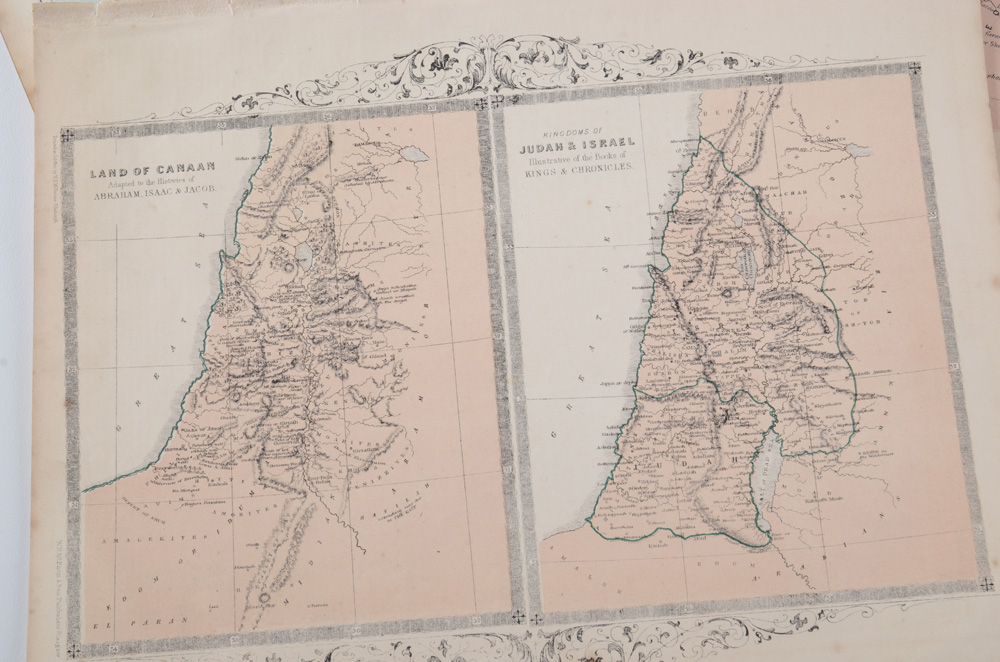 Four Antique Maps of Old Testament Canaan