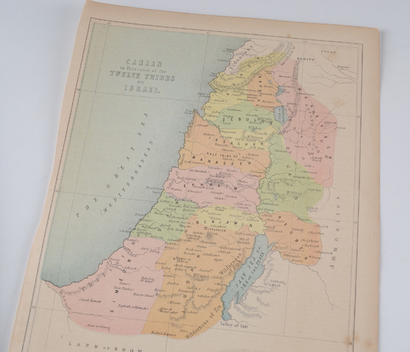 Four Antique Maps of Old Testament Canaan