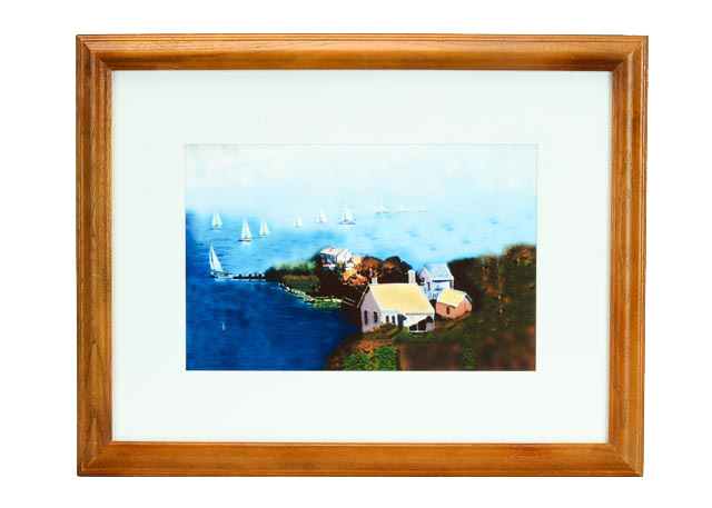 Giclee of Digital Painting "Sailboats on Lake Michigan"