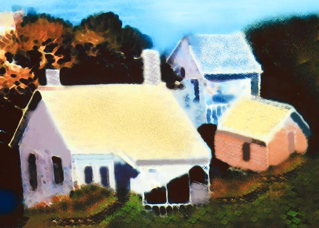 Giclee of Digital Painting "Sailboats on Lake Michigan"