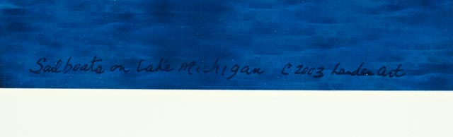 Giclee of Digital Painting "Sailboats on Lake Michigan"