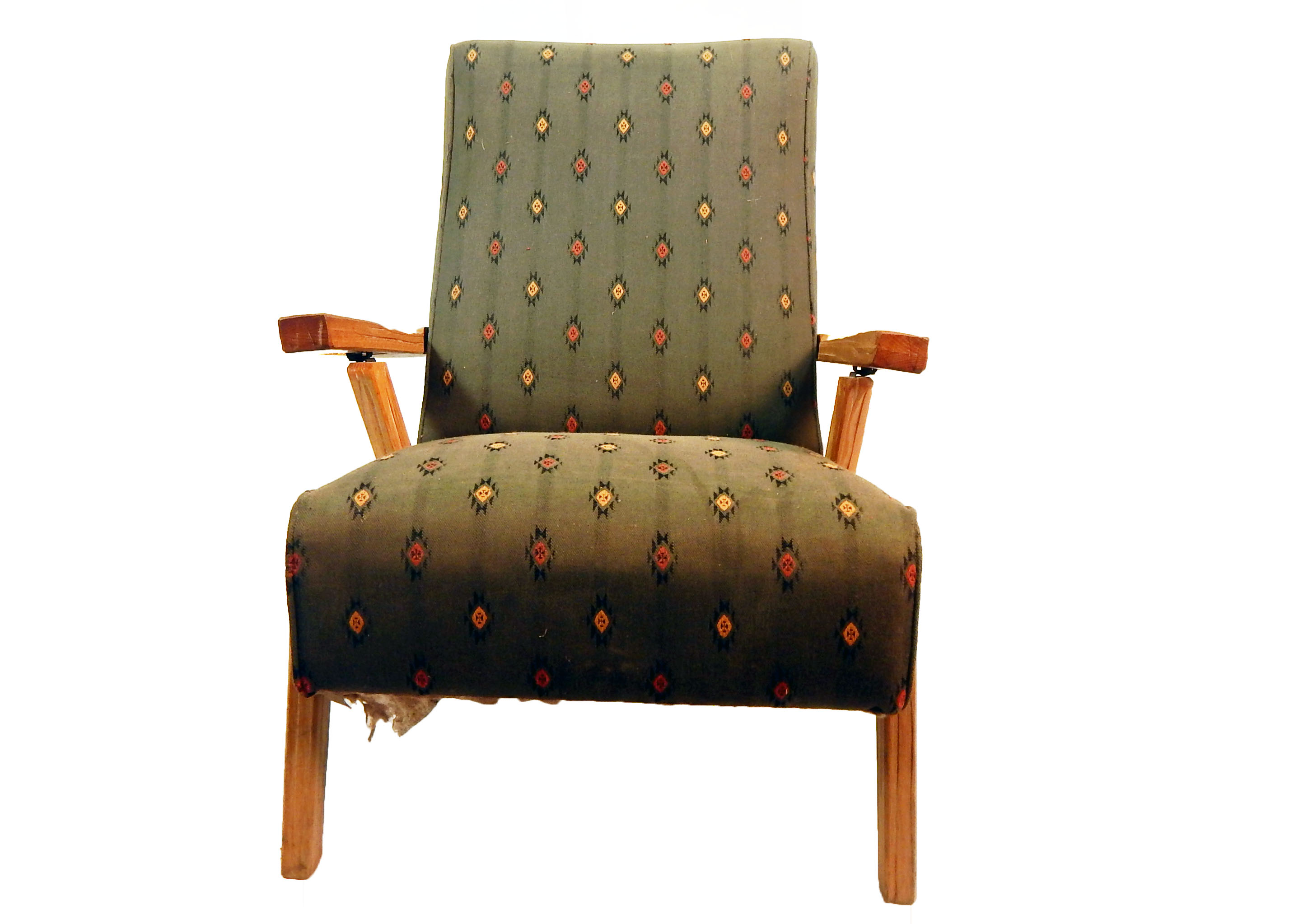 Vintage Mid-Century A. Brandt Ranch Oak Recliner