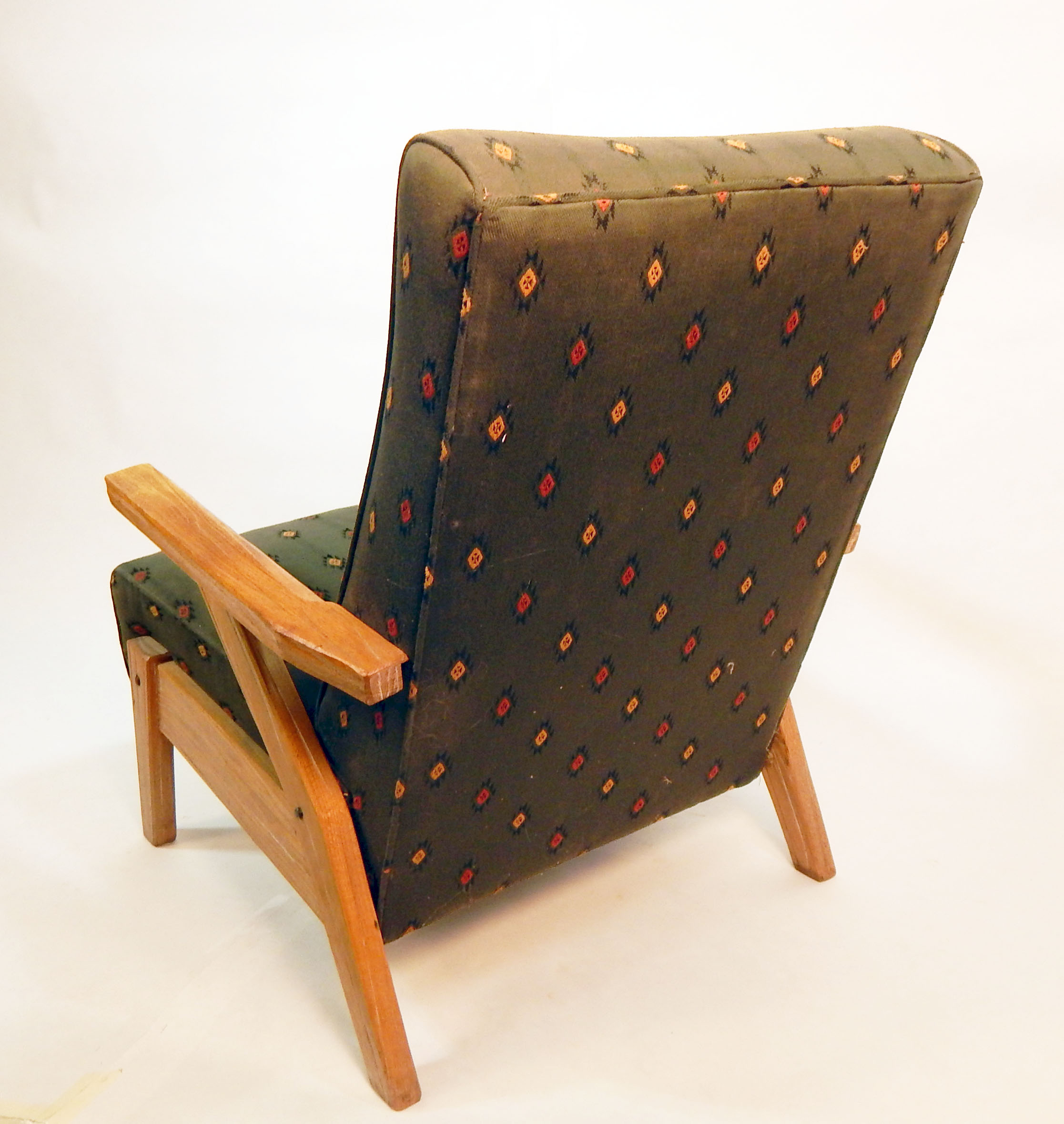 Vintage Mid-Century A. Brandt Ranch Oak Recliner