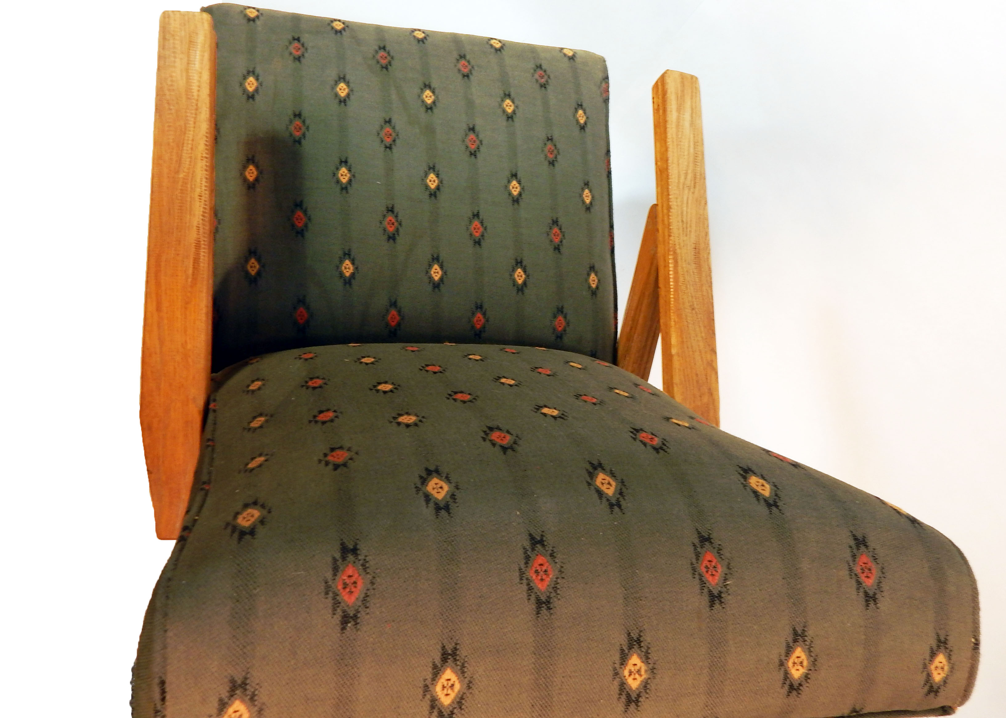 Vintage Mid-Century A. Brandt Ranch Oak Recliner