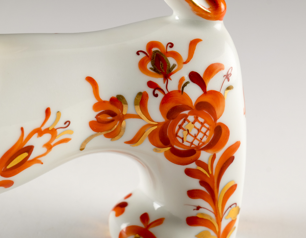 Vintage Russian Porcelain Lion Decanter