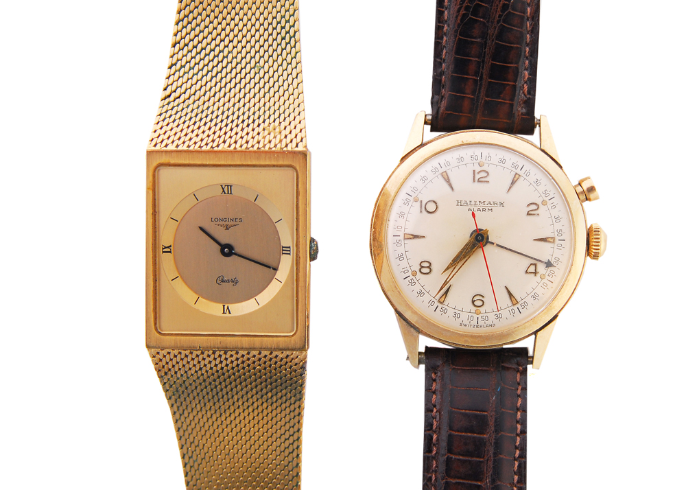 14K Gold Hallmark Watch and Longines Gold-Tone Watch
