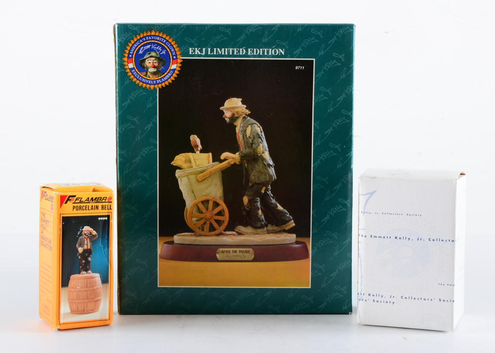 Collection of Emmett Kelly Jr. Clown Figurines