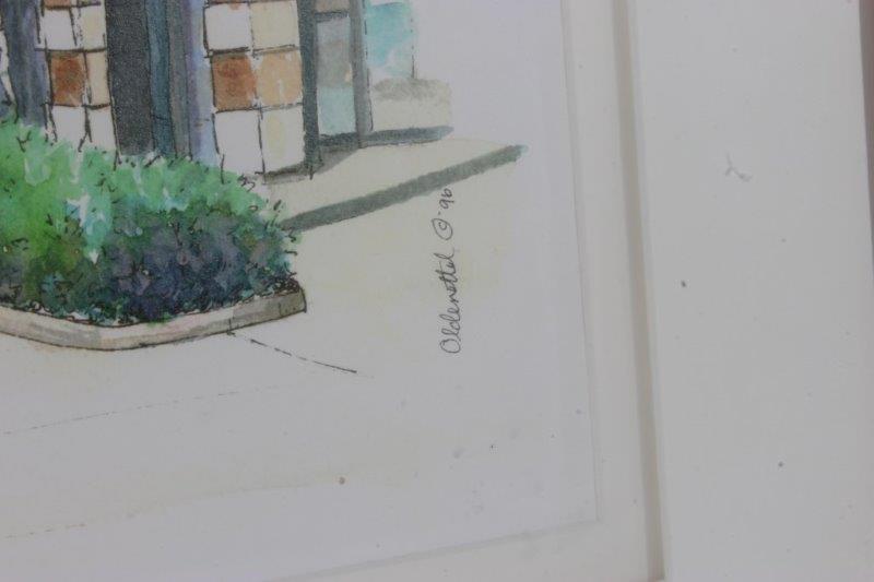 Original Signed Watercolor of Broad Ripple Village