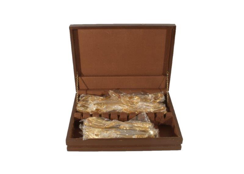 F.B. Rogers "French Rose" Gold Plate Flatware for Twelve