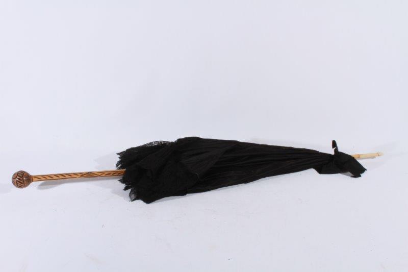 Victorian Black Parasol