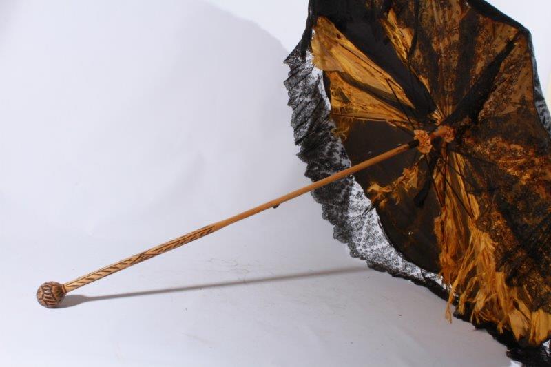 Victorian Black Parasol