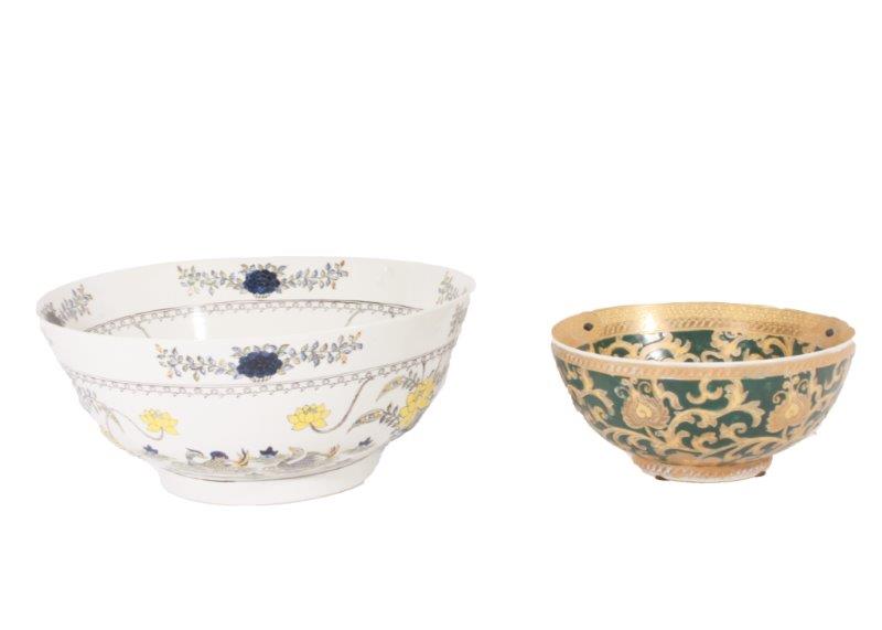 Pair of Asian Inspired Pottery Bowls