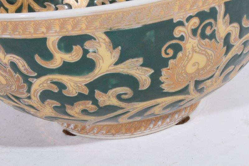 Pair of Asian Inspired Pottery Bowls