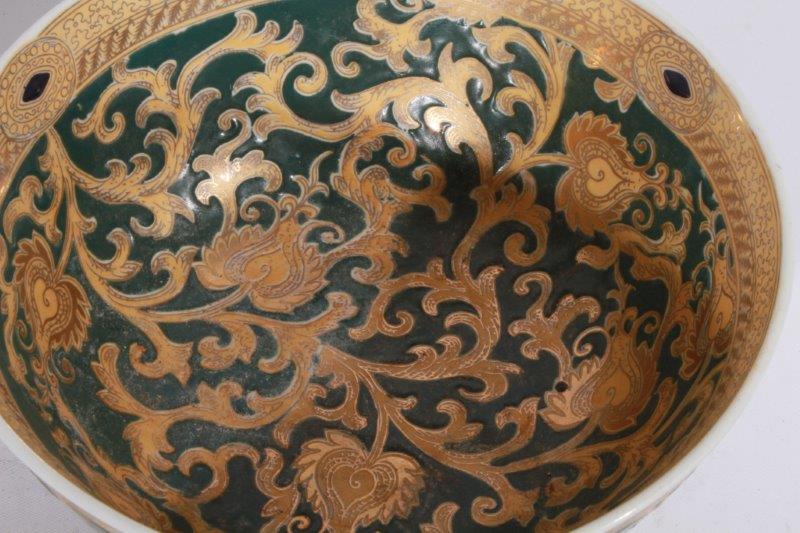 Pair of Asian Inspired Pottery Bowls