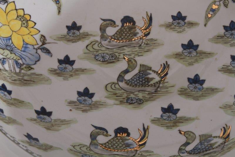 Pair of Asian Inspired Pottery Bowls