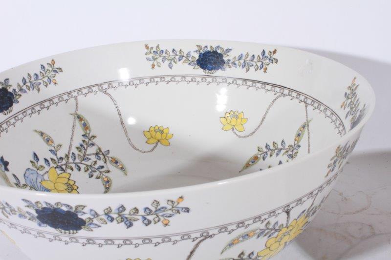 Pair of Asian Inspired Pottery Bowls