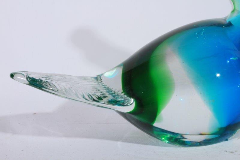 Pair of Glass Bird Sculptures