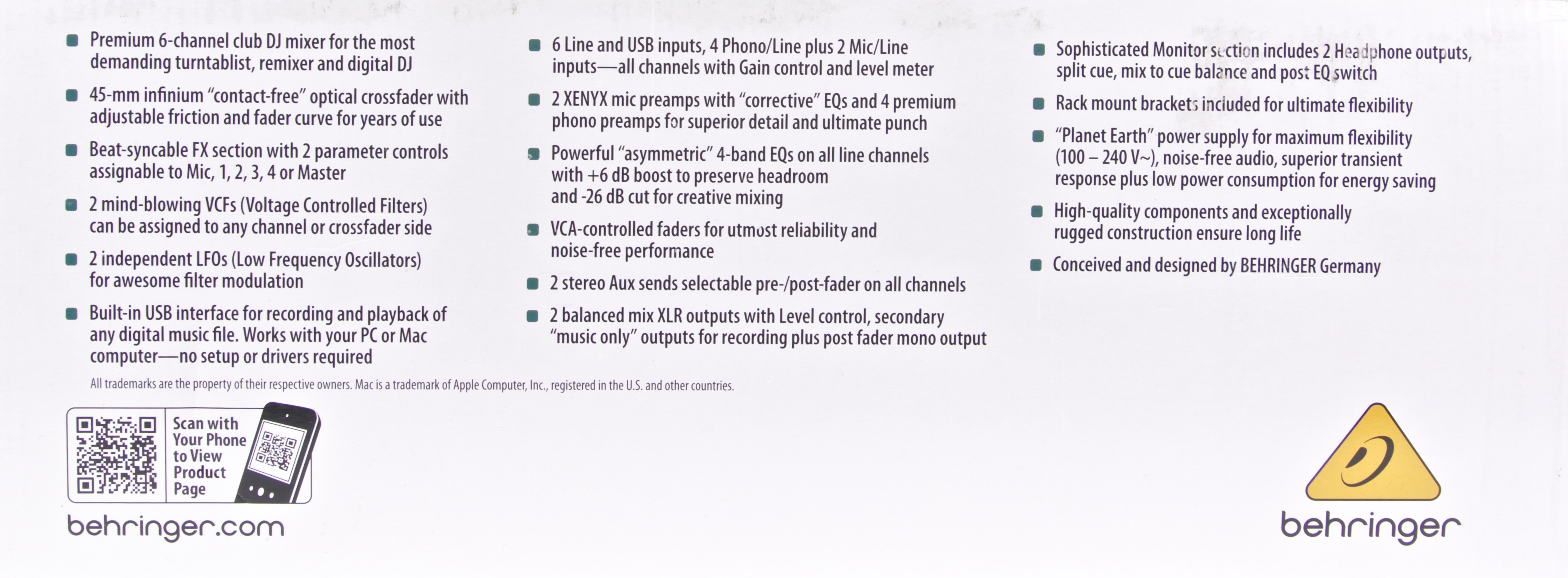 Behringer Pro Mixer NOX 606